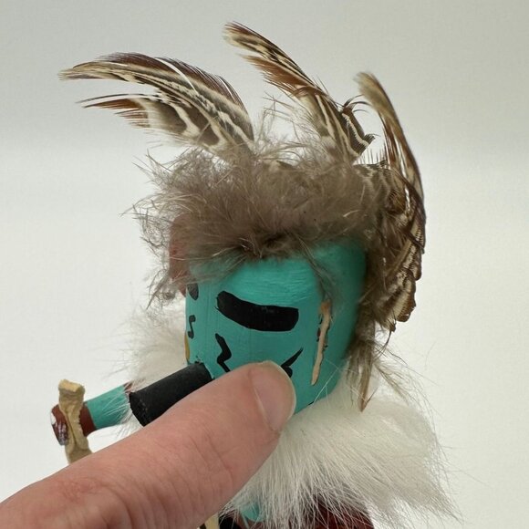 Vintage Kachina Doll Figurine Native American Morning Singer Signed BC As Is - Picture 7 of 8